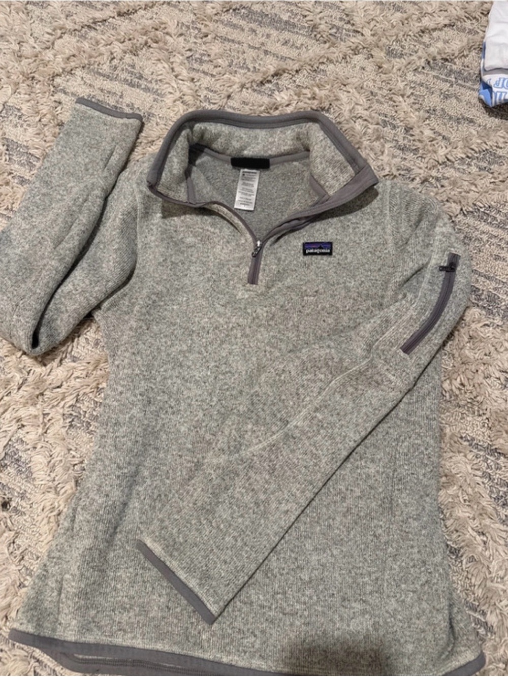 Patagonia Light Gray Women’s Half-Zip Turtleneck Sweater
